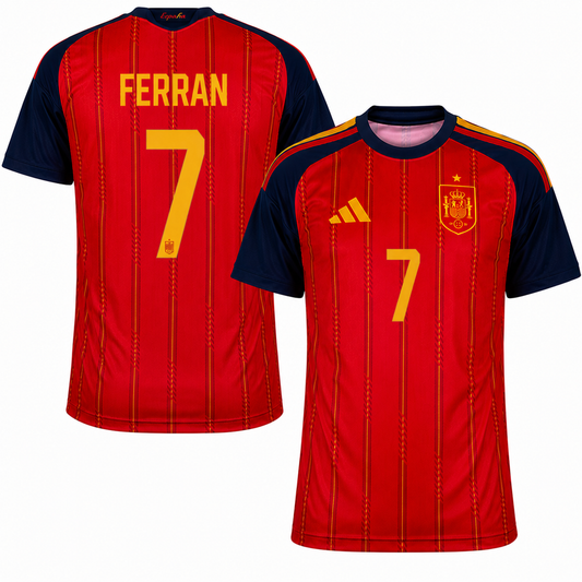 Jersey Spain 2026 World Cup I Home Fan - Ferran #7